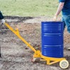 VisioGear 55 Gallon Drum Dolly with 2 fixed PU Wheels and 1 Swivel Wheel, Oil Barrel Drum Roller Hand Cart, Yellow, 30.5"*24.61"*38.4" - 2 of 4