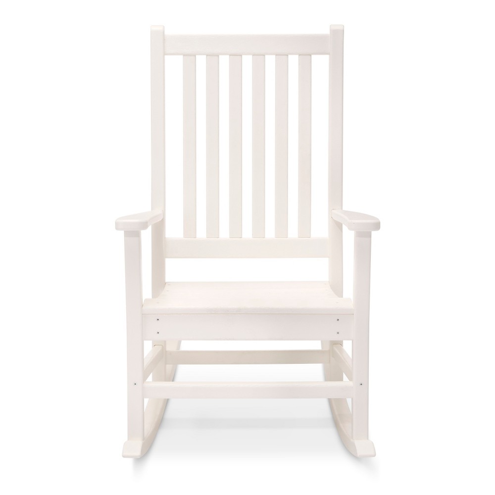 Photos - Garden Furniture POLYWOOD St. Croix Rocking Chair - White: Weather-Resistant Patio Accent,