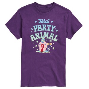 Men's - Spongebob Squarepants - Total Party Animal Short Sleeve Graphic T-Shirt - 1 of 4