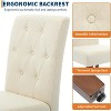 Nasitip Upholstered Dining Chairs Set of 2, Modern Fabric Parsons Chairs with Wood Legs, 250LB Capacity - 4 of 4