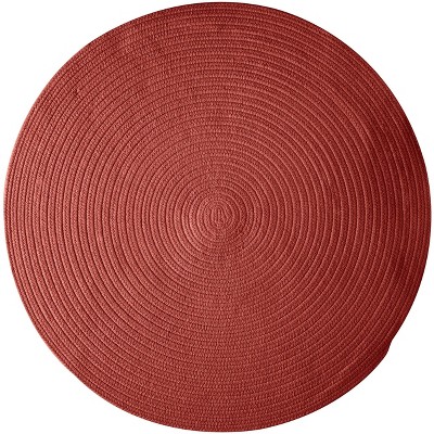 Colonial Mills Bristol Polypropylene Braided Round Rug, 4-Feet, Rosewood