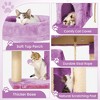 Modern Multicoloured 600GSM Soft Plush Cat Tree Pet Tower with Top Perch and Hanging Ball - 4 of 4
