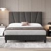 Twin/Full/Queen/King Size Bed Frame with Adjustable Headboard - 3 of 4