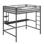 Full Maxwell Metal Loft Bed with Desk & Shelves - Novogratz
