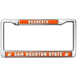 Sam Houston State Bearkat Logo Full Size Standard License Plate Metal Frame - 1 of 4