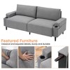 80.7" Loveseat Sofa, Easy to Install, Sleeper Recliner Furniture,Fabric Modern Sleeper Sofa Couch for Living Room, Sofa Cama, Wood Frame - 3 of 4
