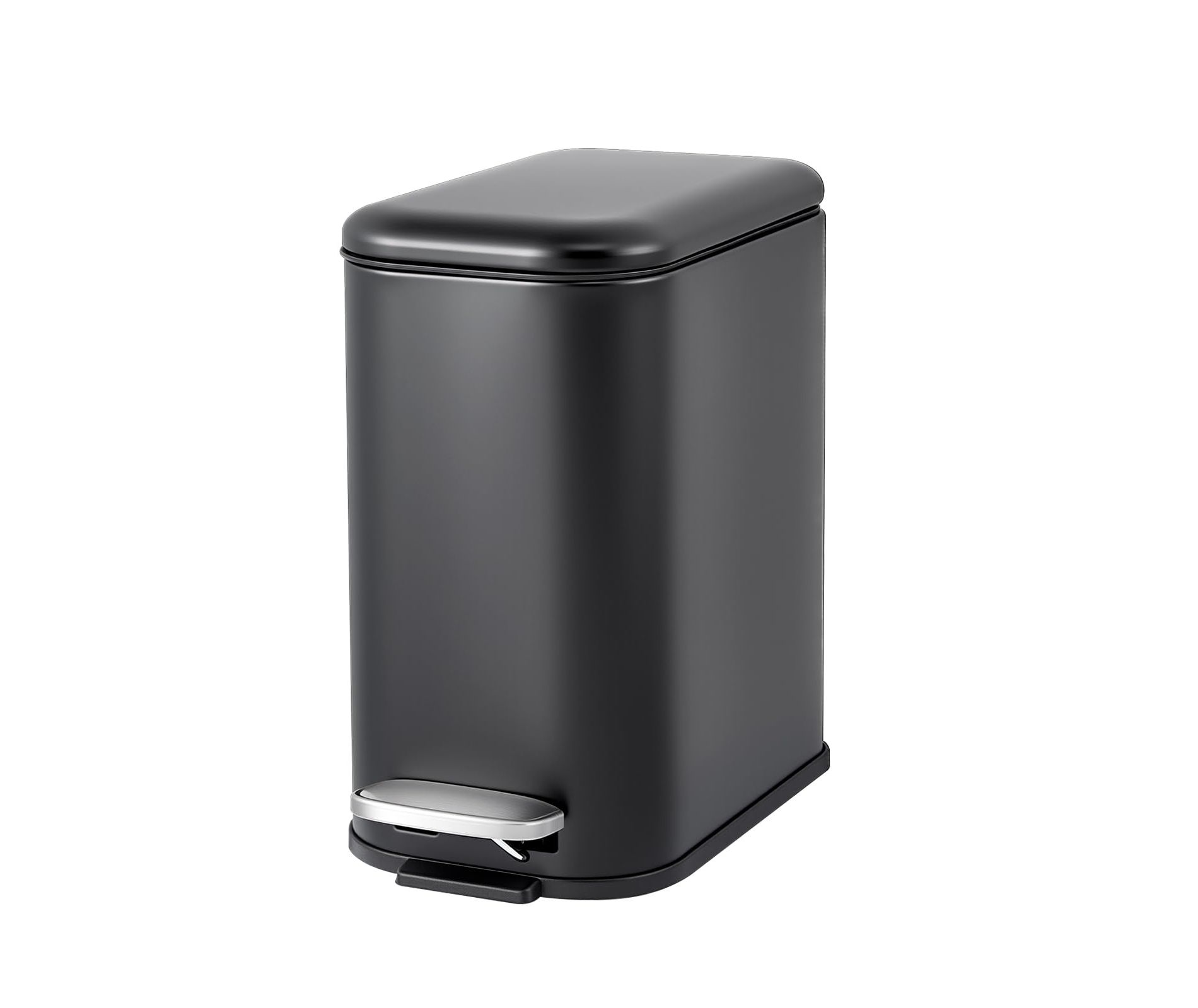 Trash Can Stainless Steel Garbage Can with Removable Inner Bucket、Sturdy Steel Pedal & Portable Hanclle for Office、Kitchen & Bathroom