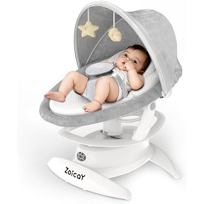 3-in-1 Baby Swing for Infants to Toddler with Motion Detection, Portable Baby Swing & Removable Swing Seat