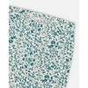 Deux par Deux Girl Printed Organic Cotton Legging Small Turquoise Flowers - 4 of 4