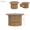 VYNXARIA Rustic Charm Round Coffee Table with Hidden Drawer - 4 of 4