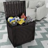 SEVOBAL Deck Boxes 2-Piece 30 Gal Portable Storage Box with Large Capacity for Storage Patio Furniture, Black, 22.09"*17.09"*20.87" - 4 of 4