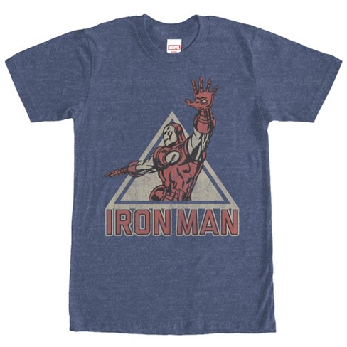 Men's Marvel Triangle Iron Man T-shirt - Navy Blue Heather