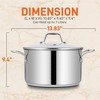NutriChef Stainless Steel Cookware Stockpot - 8 Quart Heavy Duty Induction Pot with Lid, Polished Stainless Steel (NCSP8) - 2 of 4
