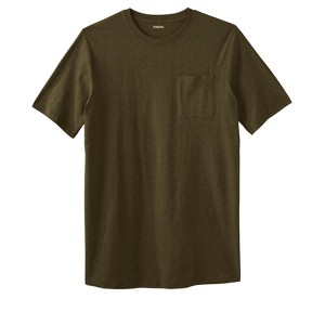 KingSize Shrink-Less Lightweight Longer-Length Crewneck Pocket T-Shirt - 1 of 4