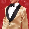 Barbie Signature 2025 Holiday Light Brown Hair Ken Collectible Fashion Doll wearing Full Suit with Golden Jacket - 3 of 4