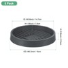 Unique Bargains Plastic Indoor/Outdoor Durable Plant Saucer Water Catcher Tray 3 Pcs - 2 of 4