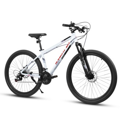 YONWAY 27 Inch 21 Speed Mountain Bike, Suspension Fork, Aluminum Frame Disc Brake, Unisex Mountain Bike City Commuter