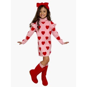 Robe Pull Renard Jillians Closet Enfant 5-6 Ans (M) - Sequins Cœurs