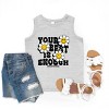 The Juniper Shop SmileyWorld Your Best Is Enough Floral Youth Tank Top - 2 of 4
