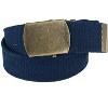CTM Cotton Web 1.5 Inch Adjustable Military Buckle Belt - 3 of 4