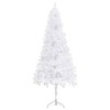 vidaXL Christmas Tree Decoration Corner Artificial Xmas Tree with Stand PVC - White 5 x 2 ft - 3 of 4