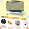Infans 6FT Rectangle Trampoline with Swing, Mini Kids Trampoline with Net, Horizontal Bar, 2 Way Zippers, Recreational Trampoline for 3+, Blue/Yellow - 3 of 4