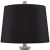 Regency Hill Patsy Country Cottage Table Lamps 26 1/2" High Set of 2 Blue Gray Washed Black Faux Silk Drum Shade for Bedroom Living Room House Bedside - 2 of 4