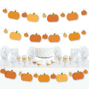 Big Dot of Happiness Pumpkin Patch - Fall, Halloween or Thanksgiving Party DIY Decorations - Clothespin Garland Banner - 44 Pieces - 1 of 4