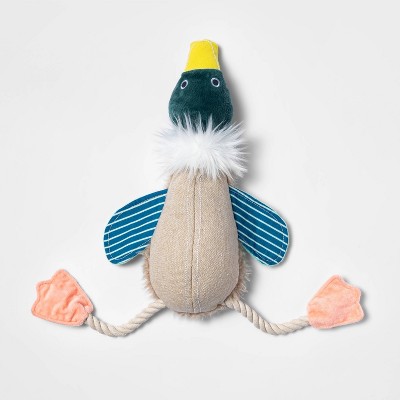 Duck Dog Toy with Rope - Gray - Boots & Barkley™