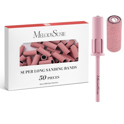 MelodySusie Super Long Sanding Bands with 6.65mm Crystal Mandrel Bit - 50 Pcs