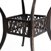 Gardenised Indoor and Outdoor Bronze Dinning Table Bistro Patio Cast Aluminum. - 4 of 4