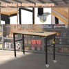 Workbench, 48" Adjustable Heavy Duty Table 2000 Lb Capacity with Scale - Rubber Wood Steel Frame for Garage Auto Repair - 3 of 4