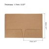 Unique Bargains Business Two-Pocket A5 Letter Files Portfolio Storage Brown - 2 of 4