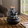 Teamson Home 7.87" 4-Tier Tabletop Fountain with LED Lights - 3 of 4