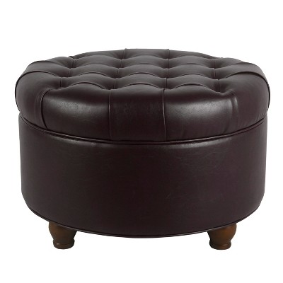 target round storage ottoman