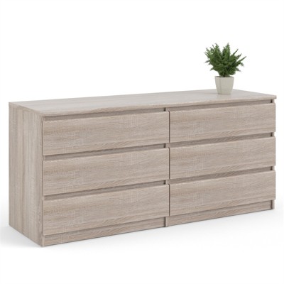 Truffle Oak Scottsdale 6-Drawer Double Dresser