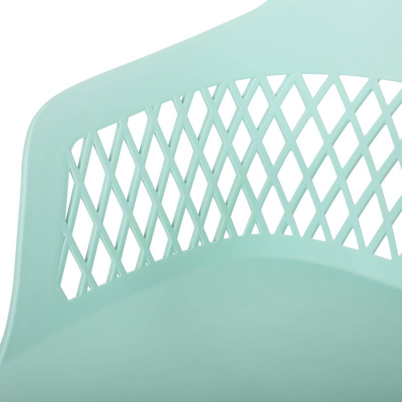 Azalea 4pk Resin Modern Dining Chair - Mint - Christopher Knight Home, 6 of 8