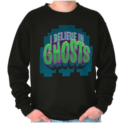 PACMAN Halloween I Believe in Ghosts Sweatshirt for Men or Women Brisco Brands
