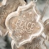 5"H Sullivans Holiday Text Wood Ornament - Set of 4  White Christmas Ornaments - 2 of 2