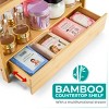 Sorbus 2-Tier Bamboo Counter Organizer with Drawer Bamboo for Vanity, Matcha Station, Bathroom Sink Organizer Countertop, Kitchen & Office Storage - 2 of 4