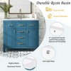 Okak 36" Modern Bathroom Vanity with Sink, Solid Wood Frame Bathroom Vanities with Cabinet Tip-out Drawer & Height Adjustable Shelf - 3 of 4
