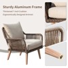 GlasFlength Patio Seating Set, 4 PCS Handwoven Rattan Wicker, Beige, 53.15"*29.53"*30.12" - 3 of 4