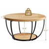 NicBex 31.5" Round Coffee Table with Storage Shelf,Modern Sturdy 2-Tier Side Table,Accent Center Table for Living Room & Kitchen - 2 of 4