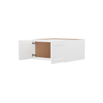 HOMLUX Easy-DIY Shaker White Ready to Assemble Wall Refrigerator Kitchen Cabinet with 2 Doors