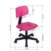 Homy Casa Adjustable Swivel Study Chair for Kids, Dorm & Home Office, Pink - 3 of 4