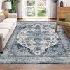 Luxury Pearl Velvet Persian Flower Rug, Foldable & Washable, Non-Slip, Kid & Pet Friendly, Durable Edges for Busy Areas - 2 of 4