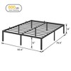 Bed Frame Heavy Duty Mattress Foundation, Easy Assembly, No Box Spring Needed, Platform Bed for Bedroom, Apartment, Black, Metal - 2 of 4