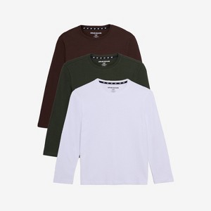 X RAY 3 Pack Kids And Boys 100% Cotton Long Sleeve Crewneck T-Shirts - 1 of 4