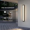LamQee Modern Linear Outdoor Wall Lights Exterior Lighting Fixtures Outdoor Wall Sconces Wall Mount Lights With Acrylic Shade - 4 of 4