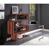 Vynxaria Clear Glass Chrome Desk with Shelf Contemporary Writing Table for Home Office Bedroom Rooms - 4 of 4